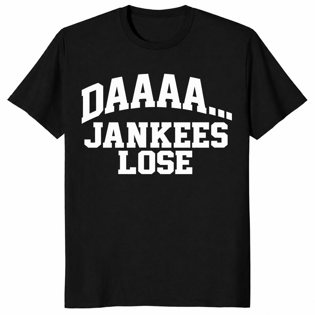 Baseball rivalry shirt in black, funny rival fan trash talk tee