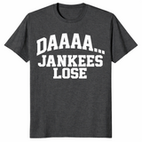 Baseball rivalry shirt in dark heather grey, funny rival fan trash talk tee