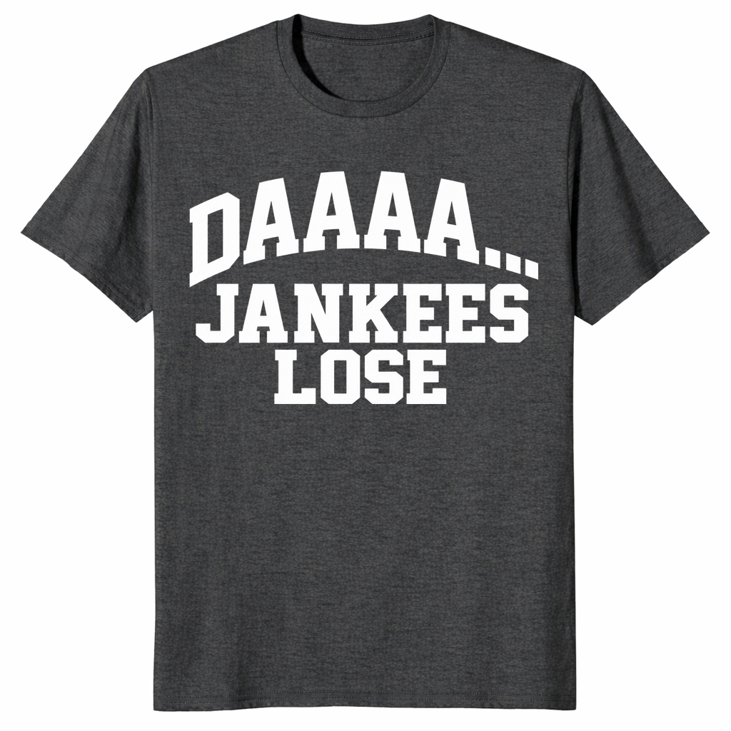 Baseball rivalry shirt in dark heather grey, funny rival fan trash talk tee