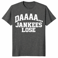 Baseball rivalry shirt in dark heather, funny rival fan trash talk tee