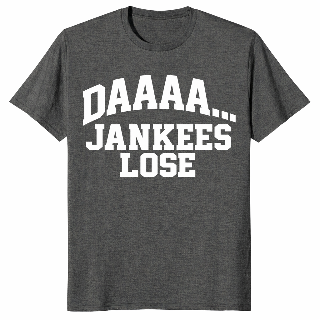Baseball rivalry shirt in dark heather, funny rival fan trash talk tee