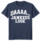 Baseball rivalry shirt in heather navy, funny rival fan trash talk tee