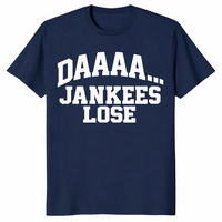Baseball rivalry shirt in navy, funny rival fan trash talk tee
