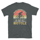Funny Cycling T-Shirt: Old Guy On A Bicycle Design - Cuccico Design