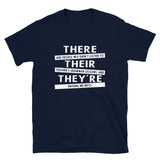 Funny English Grammar T-Shirt - There Their They're Tee - Cuccico Design