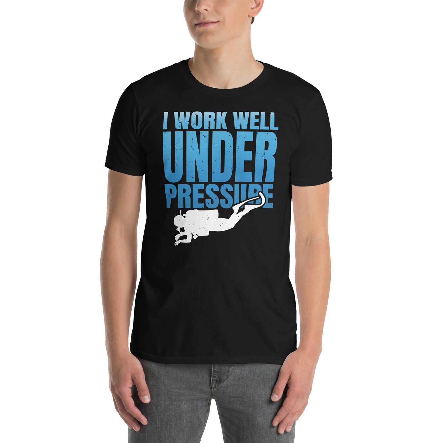 Scuba Diving T-Shirt - I Work Well Under Pressure - Cuccico Design