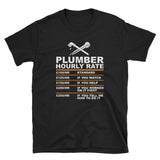 Funny Plumber T-Shirt - 'Hourly Rate' Humor Gift - Cuccico Design