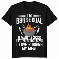 BBQsexual funny grilling shirt black