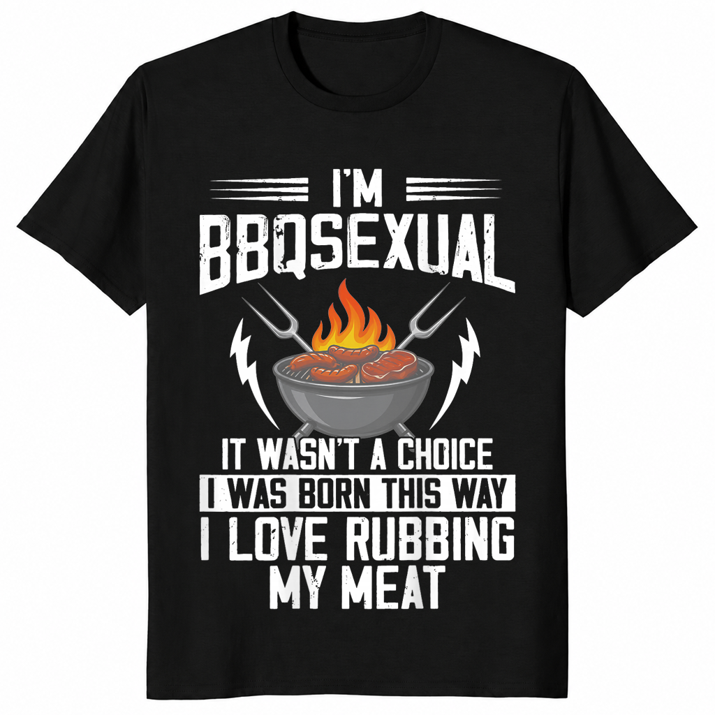 BBQsexual funny grilling shirt black