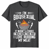 BBQsexual funny grilling shirt dark heather grey