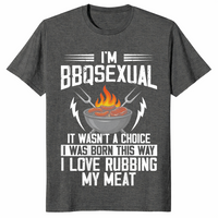 BBQsexual funny grilling shirt dark heather