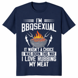 BBQsexual funny grilling shirt navy