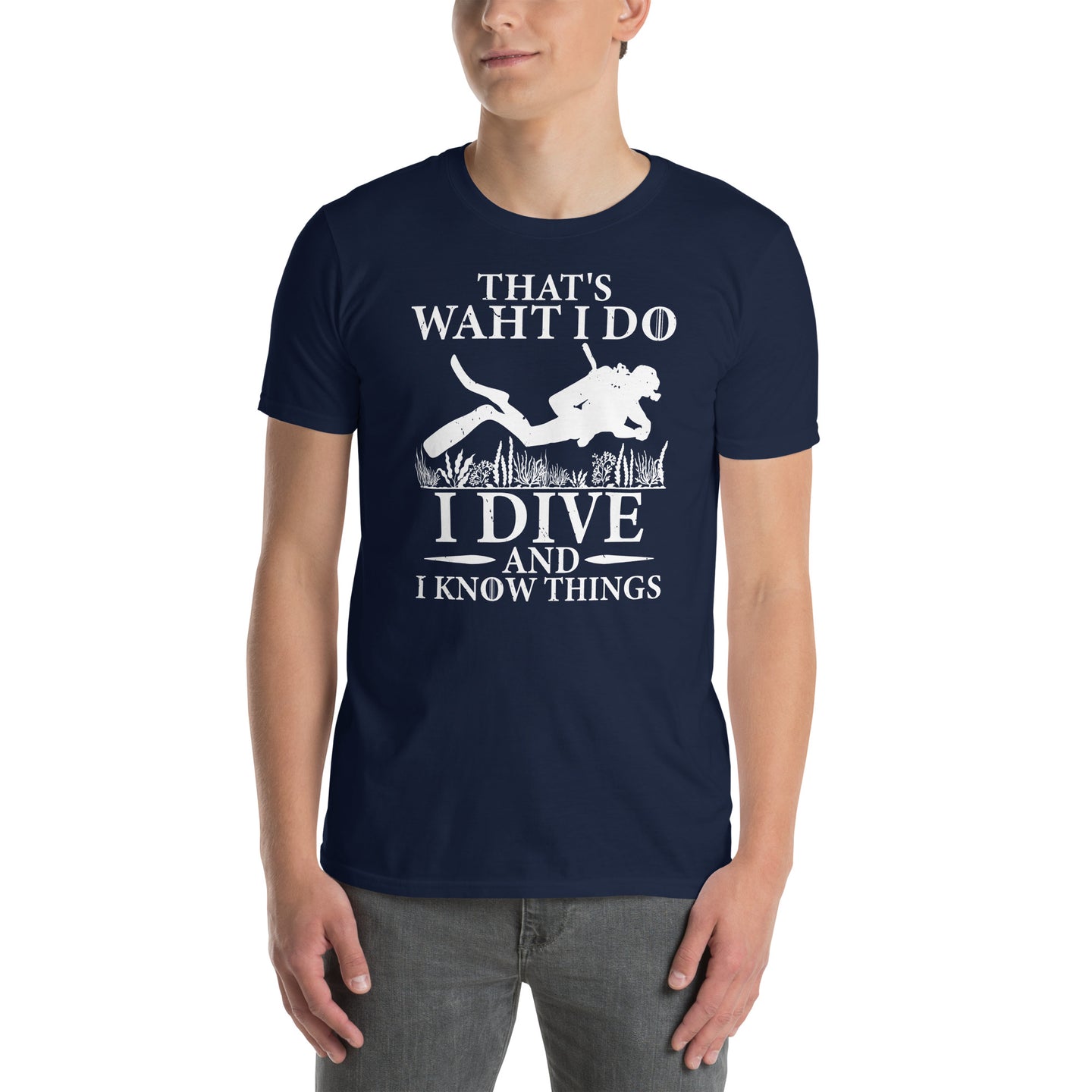 Scuba Diving T-Shirt Gift - 'I Dive & Know Things' Funny Tee - Cuccico Design