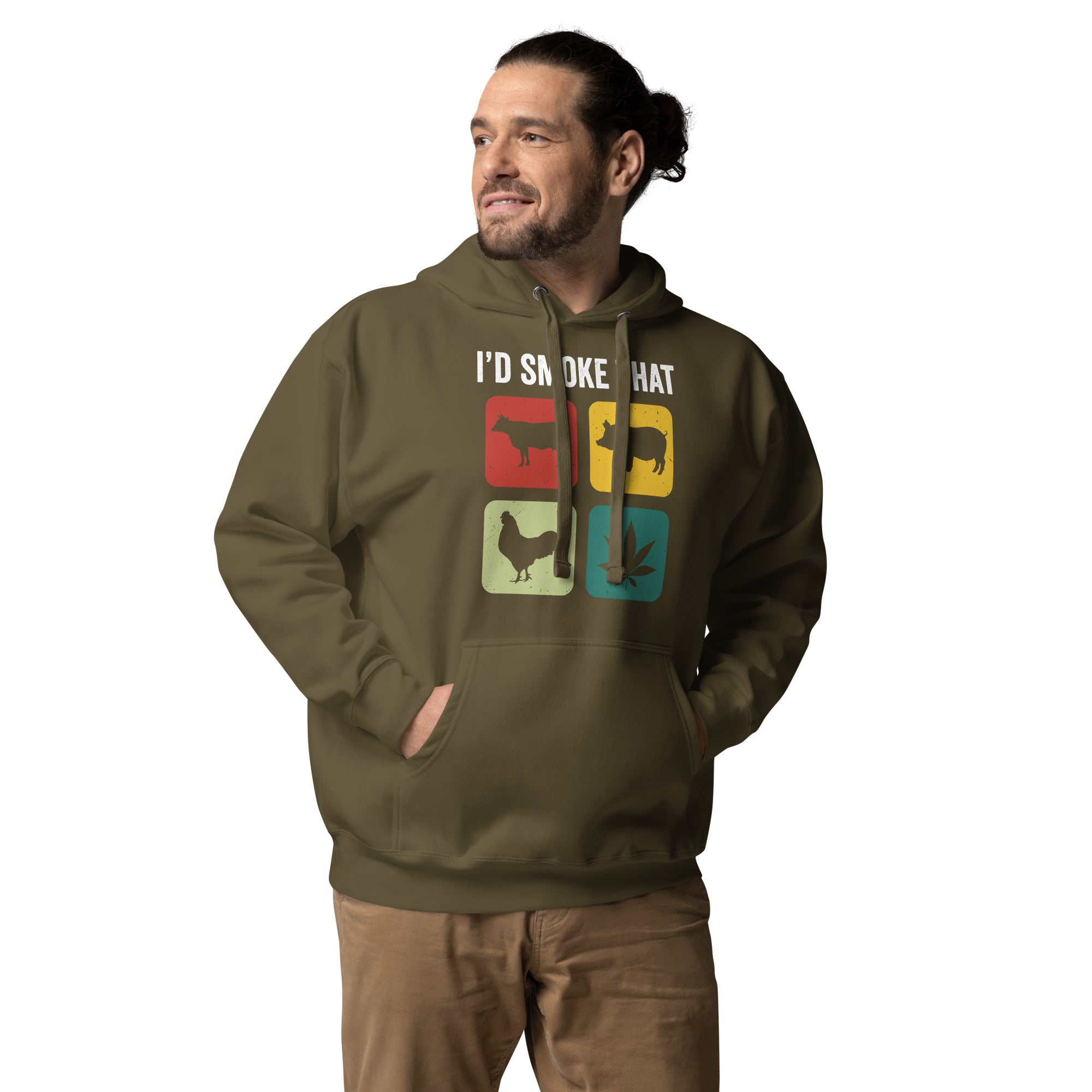 Funny Grill Master Hoodie - 'I'd Smoke That' BBQ Gift - Cuccico Design