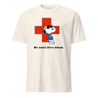 Be Cool Give Blood Snoopy Shirt in natural color by Cuccico, Snoopy Joe Cool Red Cross Tee Peanuts Blood Donation T-Shirt