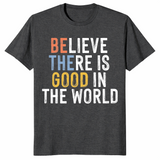 Be the good shirt in dark heather grey unisex cotton tee