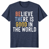 Be the good shirt in heather navy unisex cotton tee