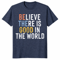 Be the good shirt in heather navy unisex cotton tee