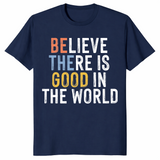 Be the good shirt in navy unisex cotton tee