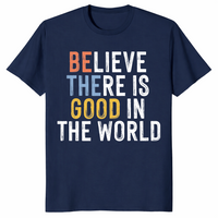 Be the good shirt in navy unisex cotton tee