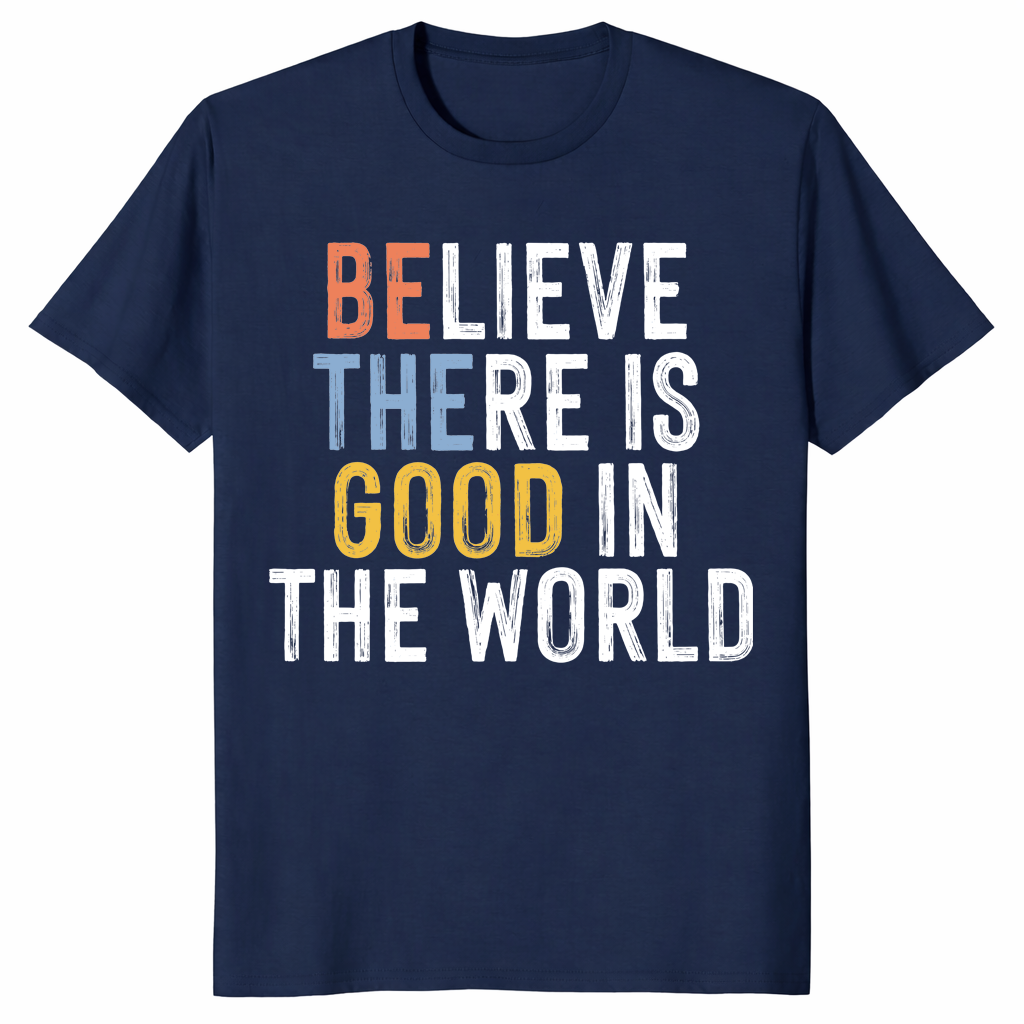 Be the good shirt in navy unisex cotton tee
