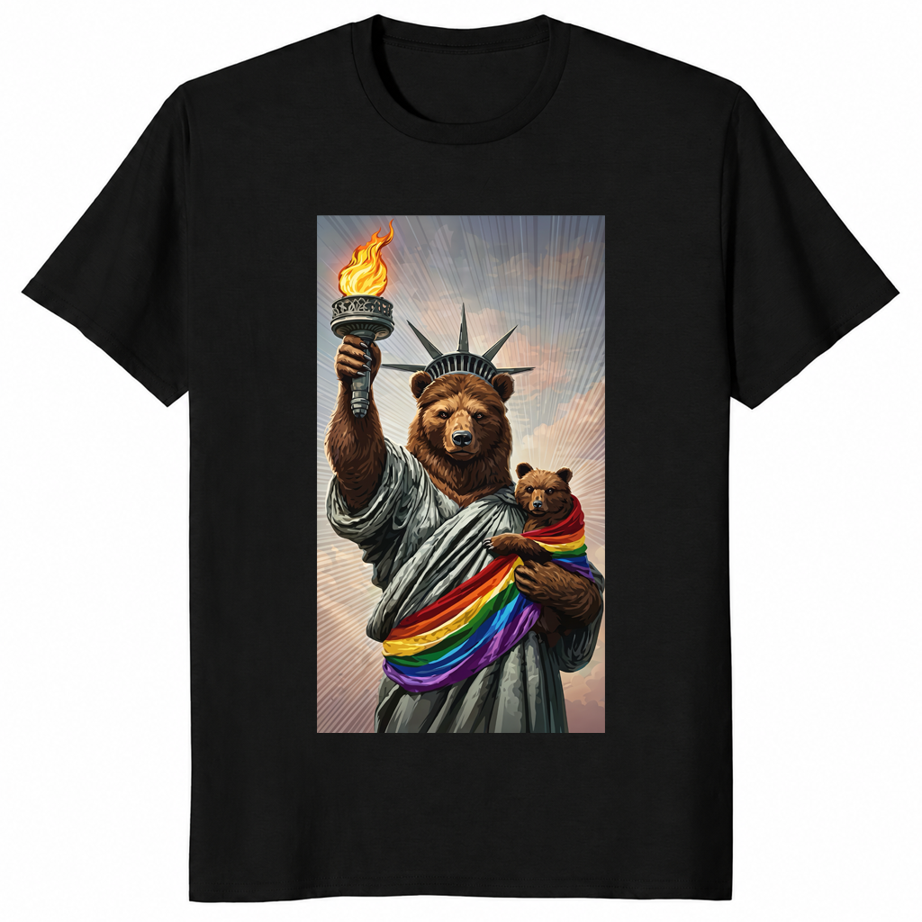 Bear Pride Statue Of Liberty LGBTQ Pride Month T-Shirt | Cuccico