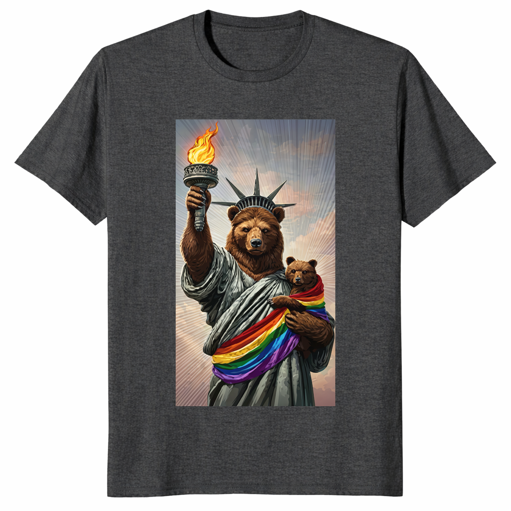 Bear Pride Statue Of Liberty LGBTQ Pride Month T-Shirt | Cuccico