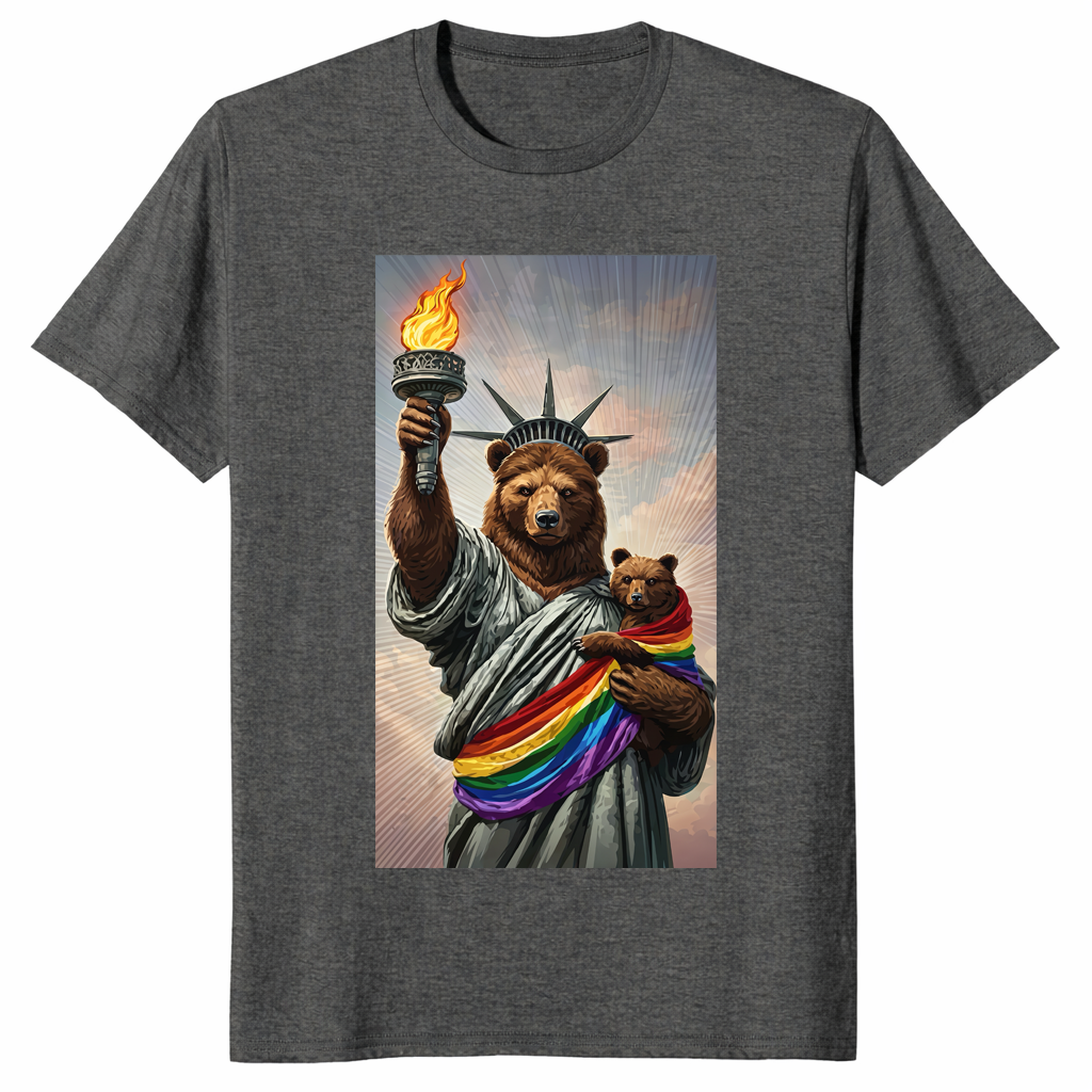 Bear Pride Statue Of Liberty LGBTQ Pride Month T-Shirt | Cuccico
