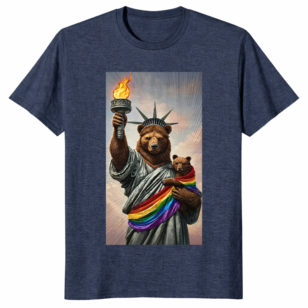 Bear Pride Statue Of Liberty LGBTQ Pride Month T-Shirt | Cuccico