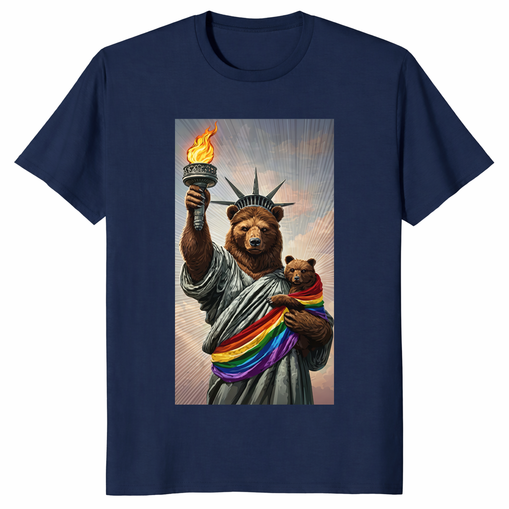 Bear Pride Statue Of Liberty LGBTQ Pride Month T-Shirt | Cuccico