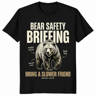 Bear safety briefing shirt in black