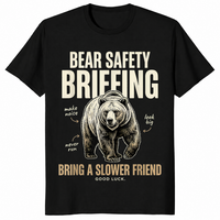 Bear safety briefing shirt in black