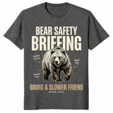 Bear safety briefing shirt in dark heather