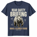 Bear safety briefing shirt in heather navy