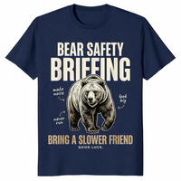 Bear safety briefing shirt in navy