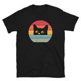 Retro Black Cat T-Shirt | Vintage Style Cat Lover Gift - Cuccico Design