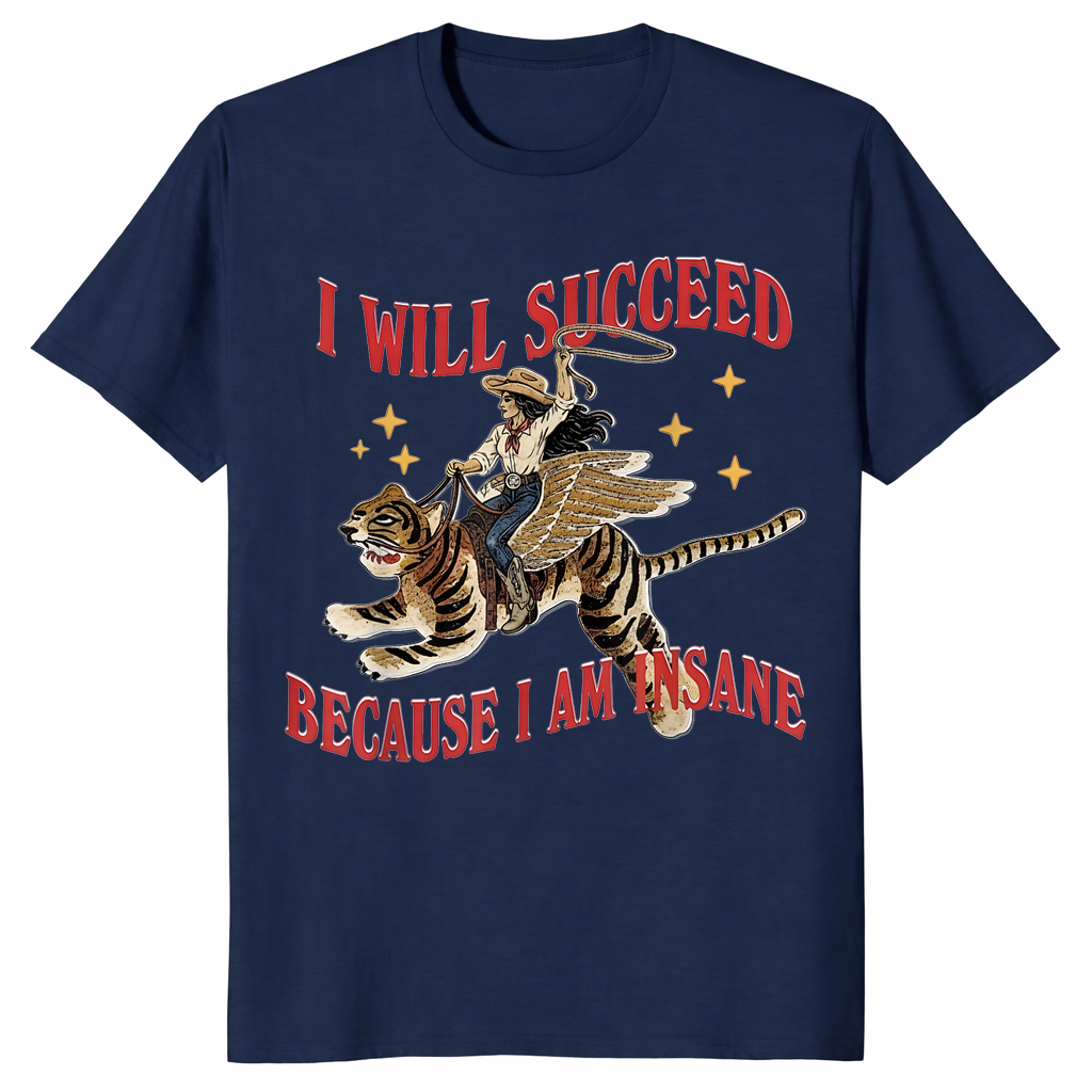 Because I am insane shirt in navy