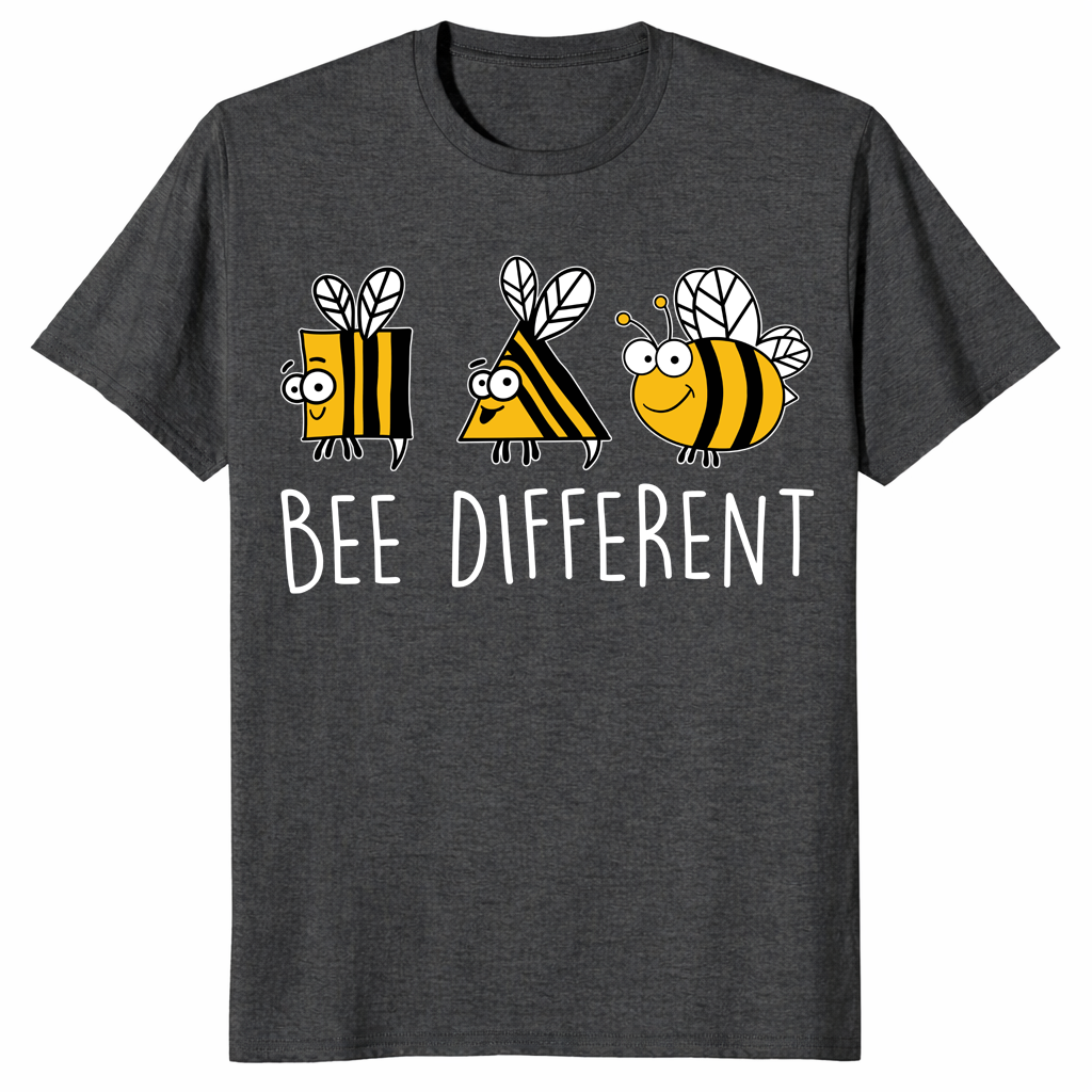 Bee Different shirt in dark heather grey