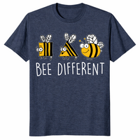 Bee Different shirt in heather navy