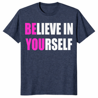Believe in yourself shirt in heather navy