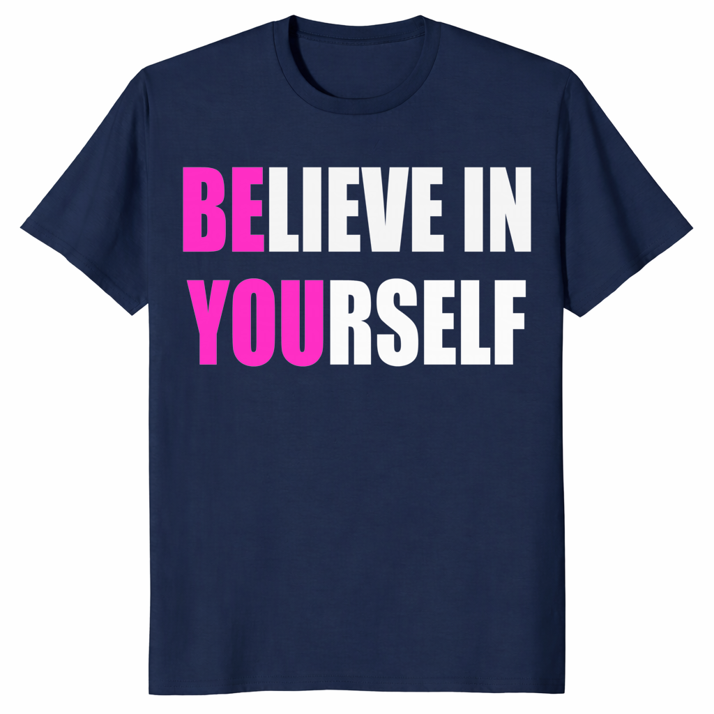 Believe in yourself shirt in navy