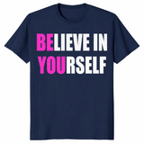 Believe in yourself shirt in navy