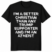 Better Christian than Trump supporter shirt black