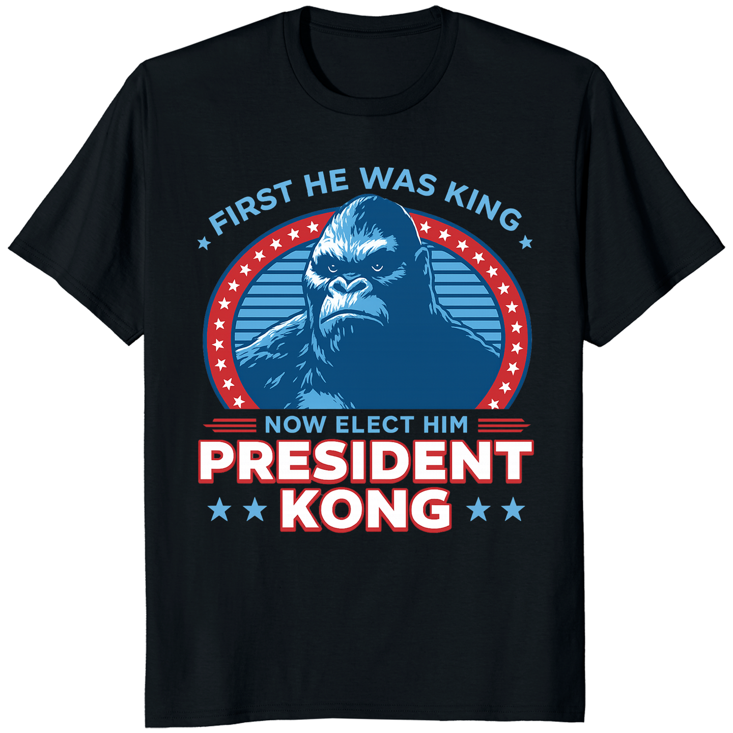 Big Ape Shirt in black featuring Presidential Parody Tee by Cuccico