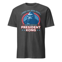 Big Ape Shirt in dark heather grey featuring Presidential Parody Tee by Cuccico