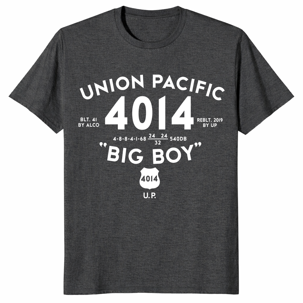 Big Boy 4014 train shirt dark heather grey
