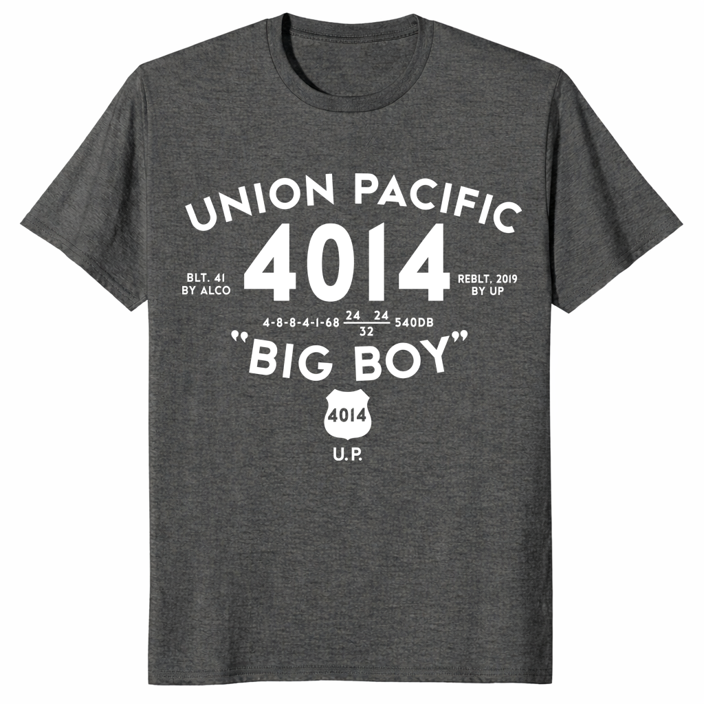 Big Boy 4014 train shirt dark heather