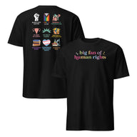 Big Fan Of Human Rights Shirt front design on black equality shirt
