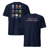 Back of Big Fan Of Human Rights Shirt with social justice icons and equality messages