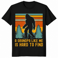 Bigfoot grandpa shirt in black